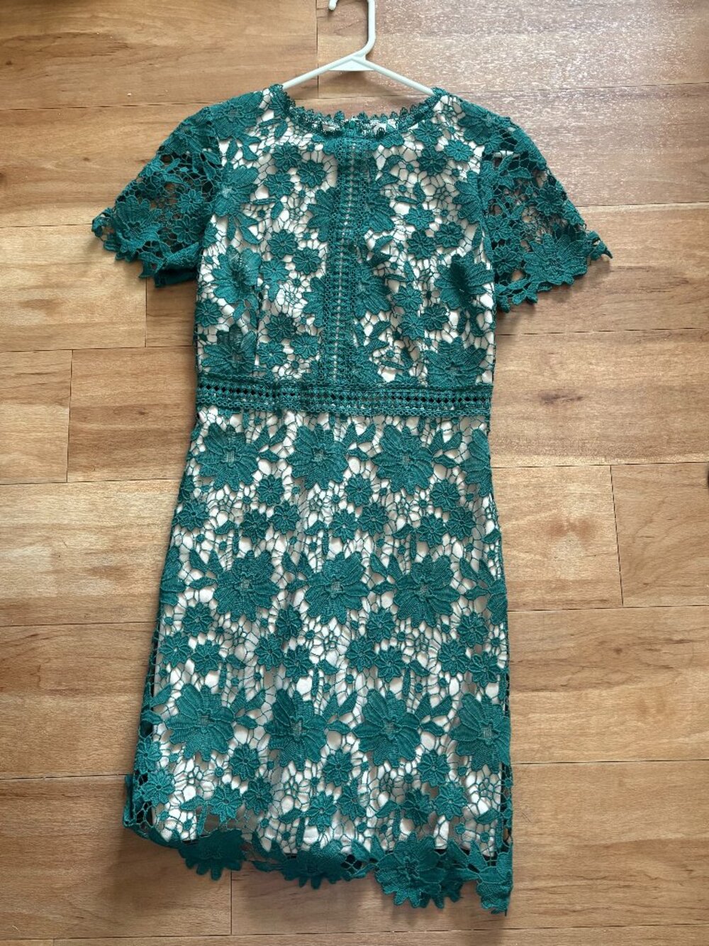 Altar'd State Emerald Green Floral Lace Cocktail Dress Size Small
